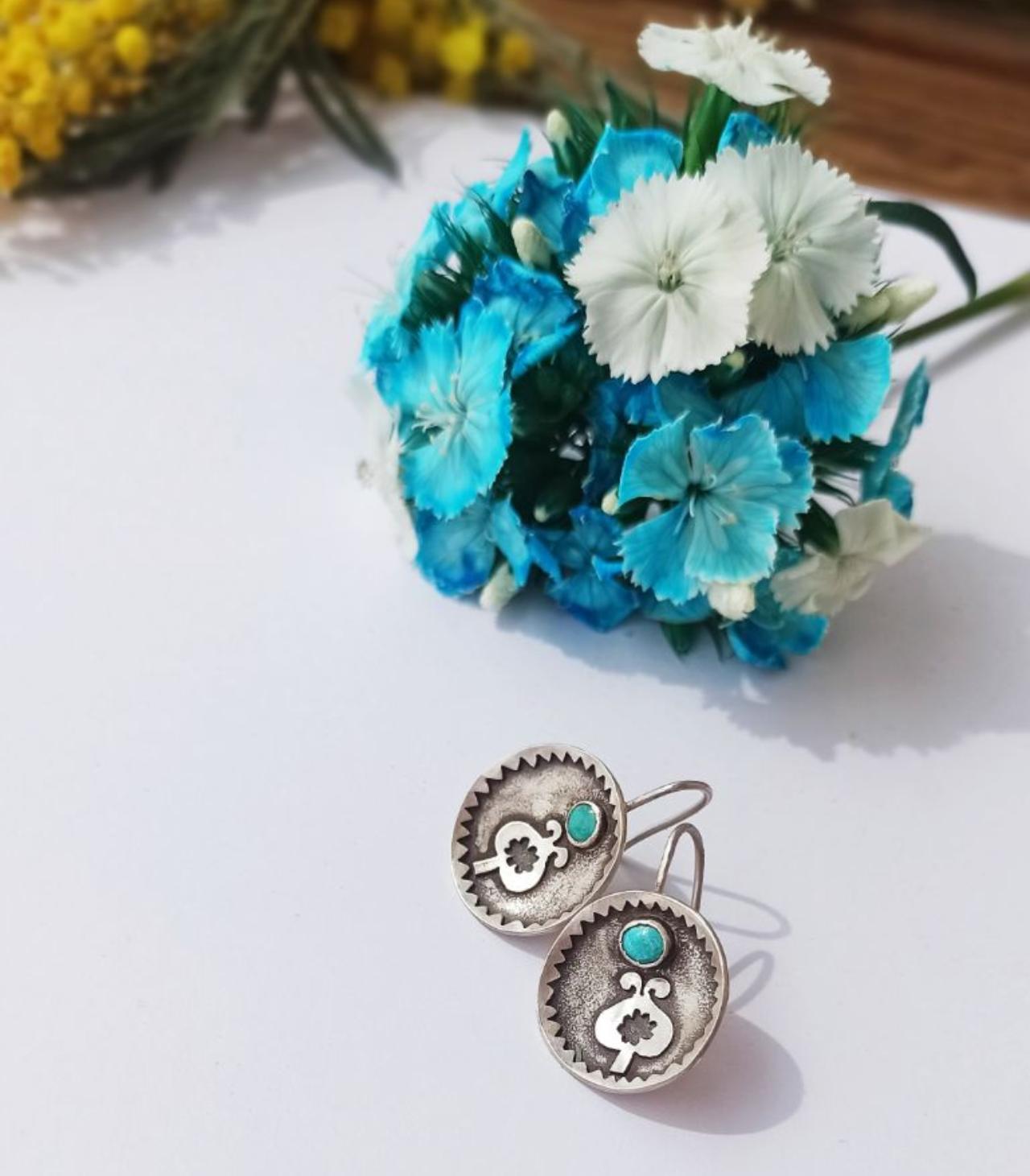 گوشواره نقره دست ساز