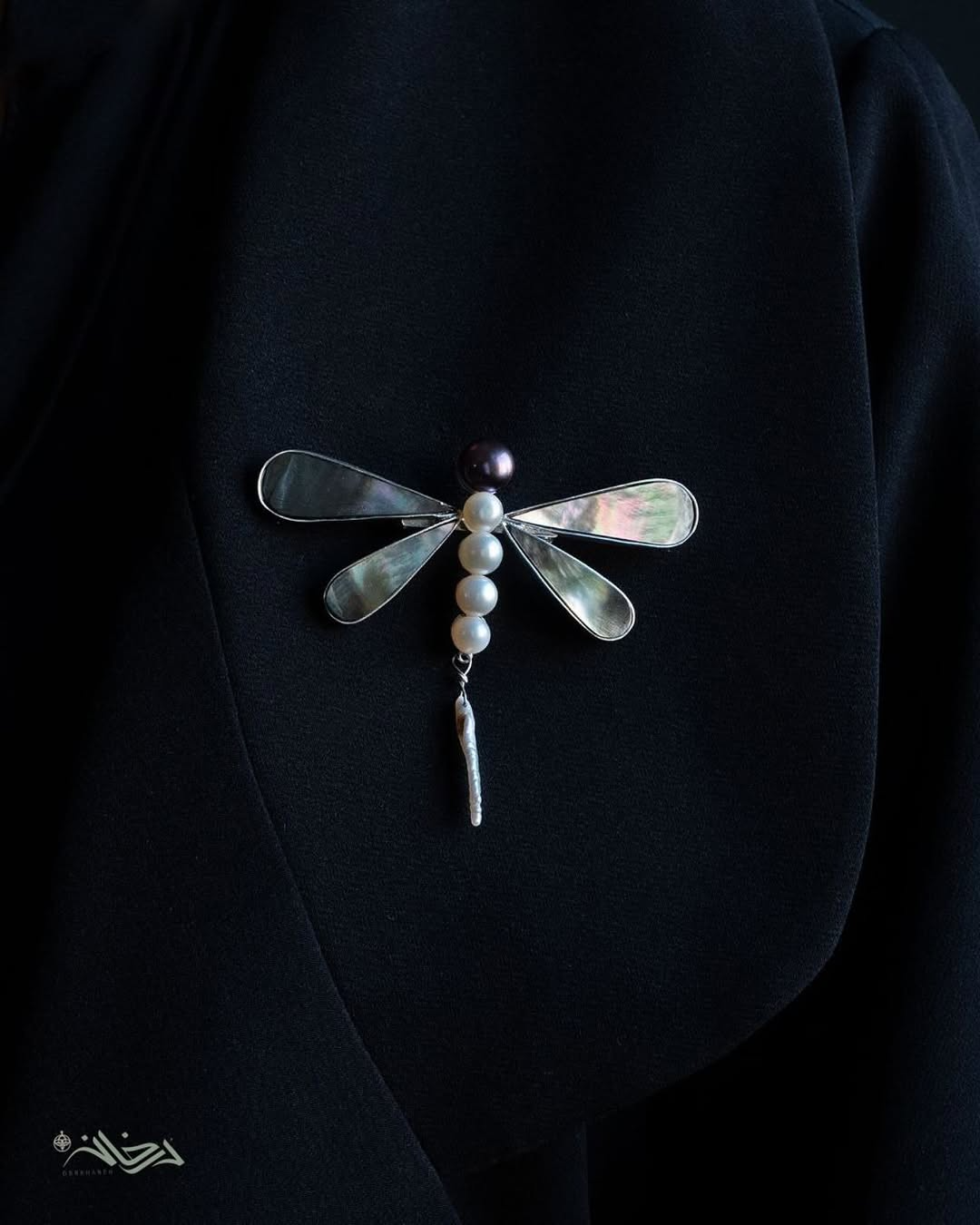 گل سینه نقره سنجاقک